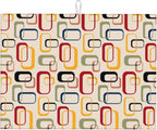 Mid Century Modern Retro Kitchen Drying Mat Vintage Decorative Microfiber Dish Drainer Mat for Kitchen Counter Absorbent Reusable Washable 18x24 Inch