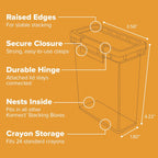 Bostitch Konnect Storage Containers with Lids, Organizer, Clear Plastic Box, Stackable Nesting Bins, Small, 2 Pack