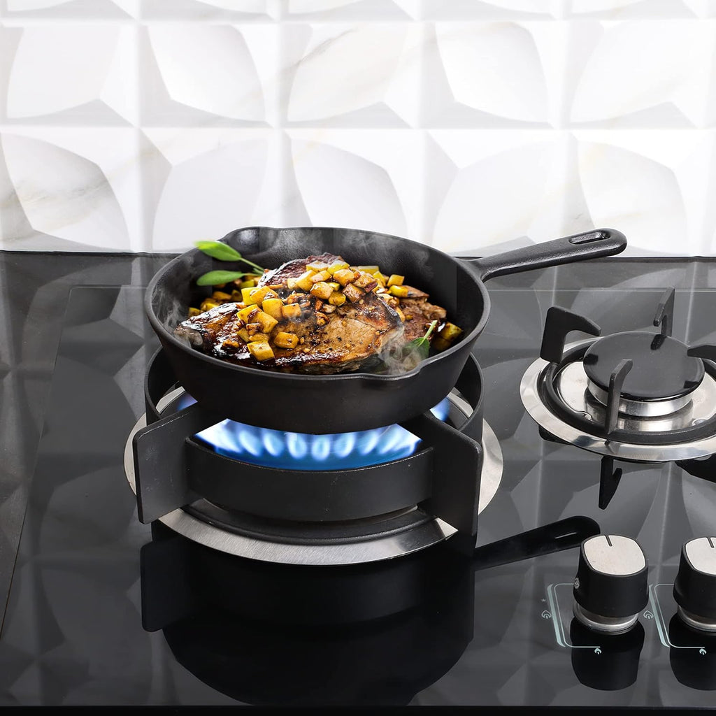 Utopia Kitchen Cast Iron Frying Pan 8 Inch, Cast Iron Chefs Pan, Pre Seasoned Skillet, Safe Grill Cookware for Indoor & Outdoor Use, Black