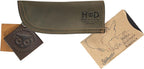 Hide & Drink, Hot Handle, Cast Iron Protector, Panhandle Potholder, Double Layered, Double Stitched, Slides On/Off Easily onto Metal Skillet Grips, Full Grain Leather, Handmade, Dark Jade
