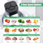 Food Processor, 500W Powerful Meat Grinder, 14Cup Stainless Steel Bowl, 3 Speed Modes 4 Bi-Level Blades for Onion, Meat, Nuts, Fruit, Garlic, Vegetable, Baby Food