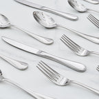 KINGSTONE 30 Piece Teardrop Silverware Set for 6, 18/10 Stainless Steel Flatware Set, Modern Design Cutlery Set for Home/Hotel/Wedding,Mirror Polished and Dishwasher Safe