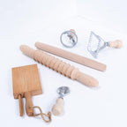 Ultimate 9 Pcs Pasta Making Tool Set Pasta Drying Rack, Pasta Tongs, Two Ravioli Stamp Maker Cutter And Roller Wheel Set, Two Pasta Rolling Pins, Gnocchi Board and Scraper By Cotswold Homeware Co