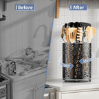 360° Rotating Utensil Holder - Extra Large Cooking Utensils Caddy Counter Organizer with Instant-Dry and Removable Base for Kitchen Tools