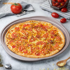 CHEFMADE Pizza pan, 14 Inch with Holes Non-Stick Pizza Crisper Pan Bakeware for Oven Baking (Champagne Gold)