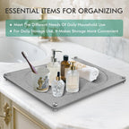 Stone Drying Mat For Kitchen Counter Superb Absorbent Diatomaceous Earth Mats with Non-Slip Feet Quick Dry Stone Dish Drying Pad Dish Pad Multi-Purpose(Floral-MediumGray, 15.7" x 11.8")