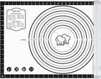 Silicone Baking Mat,26" x 16" Non-slip Dough Rolling Pastry Mat Non Stick Baking Sheet Mat with Measurement Cookies,Macarons,Bread