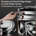 Chafing Dishes for Buffet, 4 Pack 5QT Round Stainless Steel Chafing Dish Set for Home Parties, Christmas Gatherings, Catering Events Complete Buffet Warmer Set (Silver 4)