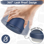 12oz Insulated Vacuum Food Jar with Buckle Lid Wide Mouth Soup Thermo for Hot Food Kids Leakproof Stainless Steel Lunch Container- Blue 1 Pack