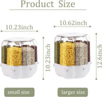 XIYAO 40lb Grain Storage Container, 360 Rotating Food Dispenser with Lid, Moisture Resistant Household, Airtight Storage for Black Rice, Yellow Rice and Small Beans