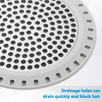 Shower Drain Hair Catcher,Aluvor Shower Drain Cover Round Bathtub Drain Strainers Weighted Metal Hair Trap Stopper Sink Protector Filter Bathroom Flat Strainer Stopper
