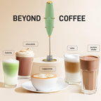 Zulay Kitchen Tornado Whisk Milk Frother with 4 AA Duracell Batteries - Triple Whisk for More Power - Handheld Coffee Frother with Stand - Drink Mixer for Lattes, Matcha & Protein Shakes