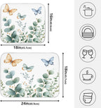 Spring Eucalyptus Green Leaf Dish Drying Mat for Kitchen Counter Absorbent Microfiber Large Drying Pad Dish mats for Kitchen Countertops 18 x 24 Inch