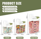 Cereal Storage Container 2Pack,85oz/2.5L Airtight Food Storage Containers With Lids,Organizers Storage With Measuring Cup for Beans,Sugar,Rice,Nuts,Snacks,Pet Food,Candy