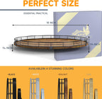 Farmhouse Oak 18" Lazy Susan Turntable Organizer for Cabinet, Round Wooden Lazy Susan Organization and Storage for Dining Table, Pantry, Kitchen, Countertop, Cupboard,Home Decor, Walnut Wood (18")