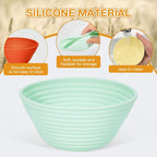 Silicone Banneton, Sourdough Bread Baskets (Set of 6, 5 Inch), Round Proofing Bread Bowls with Starter Kit, Bread Making Baking Supplies