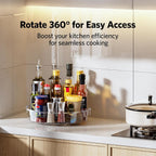 LAMU 4 Pack Lazy Susan Organizer, Clear Lazy Susan Turntable for Cabinet, Refrigerator, Table Top, Kitchen, Bathroom, Pantry Organizers and Storage, 2 Sizes Included 12in, 10.6in