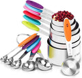 U-Taste 12 Piece Measuring Cups and Spoons Set in 18/8 Stainless Steel : 7 Measuring Cups & 5 Measuring Spoons