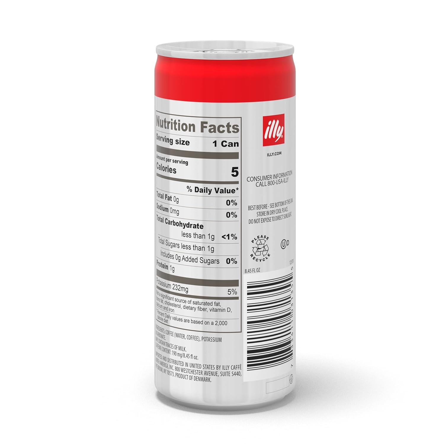 illy Ready To Drink Coffee, CLASSICO Cold Brew, 8.5 Ounce