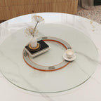 31.5" Lazy Susan for Table Top Tempered Glass Rotating Serving Tray for Dining Table, Kitchen Lazy Susan Organizer Spinning Rotating Food Server Party Centerpieces