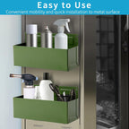 Magnetic Aerosol Spray Can Holder, Magnet Toolbox Bottle Holder, Tool Box Storage Rack for Garage and Home, Craft Workspace, Mechanic Paint Bottle Can Organizer, Green, 3"x8.3"