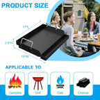 Nonstick Grill Griddle for Most Gas Grill 17" x 13" Universal Flat Top Cooking Plate Insert for Charcoal/Gas/Electric Oven with Grease Groove and Removable Handles