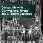HexClad Hybrid Nonstick 5-Quart Saucepan with Tempered Glass Lid, Stay-Cool Handle, Dishwasher-Friendly, Oven-Safe Up to 900°F, Induction Ready, Compatible with All Cooktops