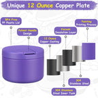 12oz Insulated Vacuum Food Jar with Buckle Lid Wide Mouth Soup Thermo for Hot Food Kids Leakproof Stainless Steel Lunch Container (Purple, 12OZ)