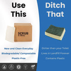 Scrub & Throw Natural Loofah Sponges, Multipurpose Dish Sponges, Non-Scratch Kitchen Sponges, (Pack of 90) for Cleaning Kitchen, Bathroom, and Household