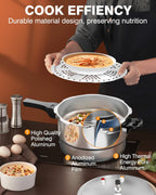 WantJoin 10Qt Aluminum Pressure Cooker w/Release Valve & Multiple Protective Devices,Pressure Canner Compatible with Gas & Induction Cooker,Canner Rack Included