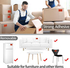 STARLIBOO Removable Colored Labels Stickers, 3X5 Inch Removable Large Label Stickers for Moving Boxes and Storage Bins- Waterproof- Tear Resistant (Red)