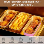 50 PCS Multiple colors Mini Loaf Pans with Lids, 6.8oz Cake Pans for Baking, Disposable Mini Aluminum Foil Loaf Pans, for Party Individual Serving.