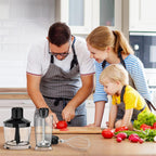 KOIOS Upgraded Immersion Blender Handheld, 1000W 12-Speed 5 in 1 Hand Mixer Stick Blender with 304 Stainless Steel Blade,Food Processor,Beaker,Egg Whisk&Milk Frother,Non-BPA,Smoothies Purée Baby Food