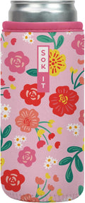 Sok It CanSok Sleeve for Beer & Soda Insulated Neoprene Cover (Bloom Your Way, 12oz Slim Can Sleeve)