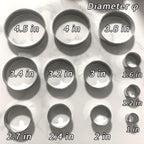 Round Cookie Cutters Set 12Pcs, Metal Cookie Cutters Sturdy Dough Molds with Case, Basic Biscuit Cutter for Fondant Pancake Baking Decorations Holiday Birthday Party