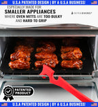 Silicone Oven Rack Push Pull Tool with Longer Handle, Shelf Puller for Air Fryer Toaster Ovens and Kitchen Oven, Stick with Hook Tool for Small Kitchen Appliances, Cool Kitchen Gadgets and Accessories
