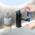 Ceramic Soap Dispenser Set for Hand Soap, Shampoo, Dish Soap, Conditioner, Bathroom & Kitchen, Stainless Steel Pump, Includes Silicone Funnel, 12 Oz, Non-Slip, Elegant Kitchen Decor, Gray