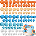 108 Pcs Balls Cake Topper DIY Cupcake Insert Foam Balloons for Cake Baking Wedding Anniversary Birthday Decoration(Fresh Colors,Multi Sizes)