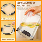 Large Thicker Food Storage Containers with Lids Airtight 5.3L/179Oz, 4pcs Plastic Pantry Storage Container for Dry Food/Flour/Sugar/Pasta/Cereal/Baking Supplies, Canister for Kitchen Organization