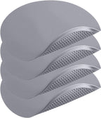 4 Pack 12 Inch Multi-Purpose Silicone Mat, As Drying Mat, Microwave Mat, Trivet, Pot Holder, Placemat, Utensils Rest, Pad for Hot Pans Plates Dishes Kitchen Countertop, Heat Resistant Mat, Light Gray