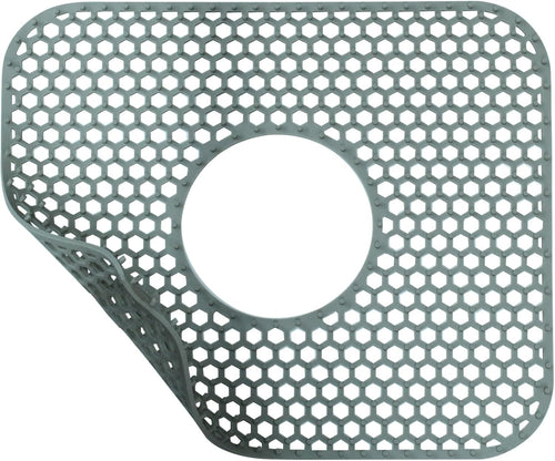 1 Pcs Folding Sink Mat Kitchen Protector, Grey Center Drain Heat Resistant Silicone Mats Non-slip , for Kitchen Stainless Ceramic Sinks Households