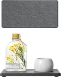 2PCS 7" x 3.5" Water Absorbing Bathroom Sink Vanity Trays, Diatomite Stone Quick Drying Mat for Kitchen Counter, Dish Rack Dispensers Sponge Holder Caddy Organizer, Dark Gray, 7"x3.5"