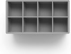 glacio Ice Cube Molds – 2-Pack Silicone Trays for 8 Large Square Cubes – Slow-Melt Ice for Whiskey, Cocktails, Coffee & More