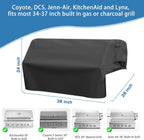 37 Inch Built-in Grill Cover for Coyote DCS Jenn-Air KitchenAid, and Lynx, 600D Heavy Duty Waterproof & Windproof Island Grill Top Cover, 38" W x 28" D x 24" H