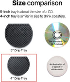 Coffee Drip Catcher 4 inches Small Drip Tray for Drink Dispenser Espresso Machine Carafe Tea Station Water Urn Durable ABS Plastic, Black, PDT0627S