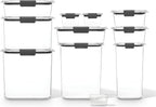 Rubbermaid Brilliance Pantry 10 Piece Set, Clear and Airtight Food and Pantry Storage Containers