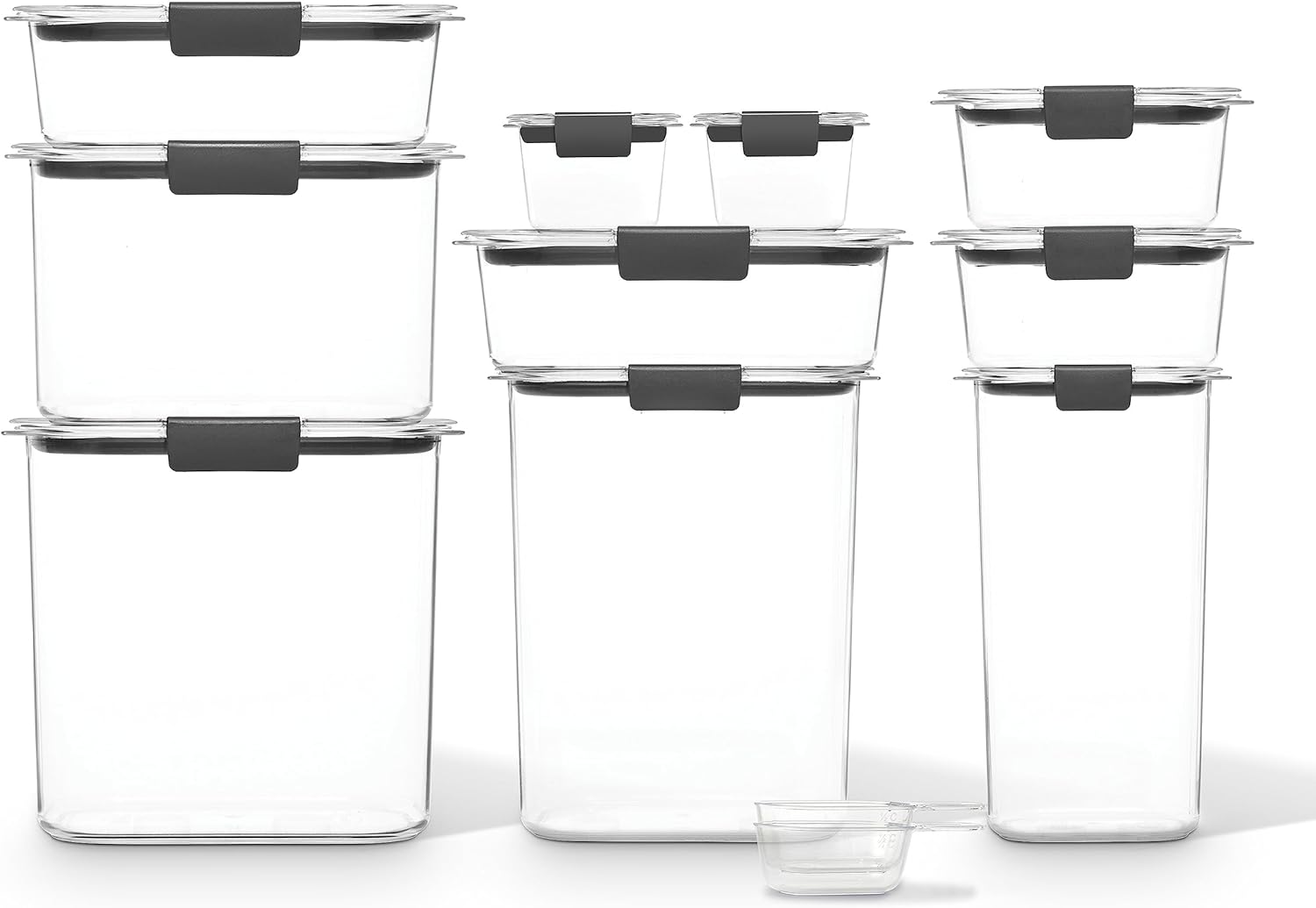 Rubbermaid Brilliance Pantry 10 Piece Set, Clear and Airtight Food and Pantry Storage Containers