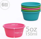 Bakerpan Silicone Jumbo Muffin Cups For Baking, Smooth Large Air Fryer Muffin Cups, 3 1/2 Inch Muffin Baking Cups, Jumbo Cupcake Liners - Set of 6