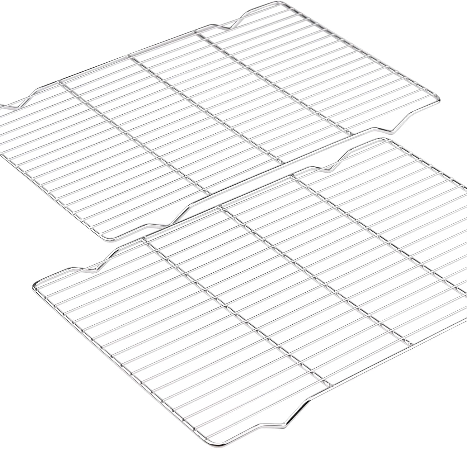 2-Pack Cooling Racks for Baking, 10x15 Inch Heavy Duty Stainless Steel Wire Baking Rack for oven cooking, Oven Safe Cookie Cooling Rack Set, Fits Half Sheet Pan, Dishwasher Safe & Non-Toxic