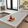 Extra Large Silicone Mat,Silicone Mats for Kitchen Counter Island Dinner Table Countertop Protector Heat Resistant Mat (120” x 48”, Grey)